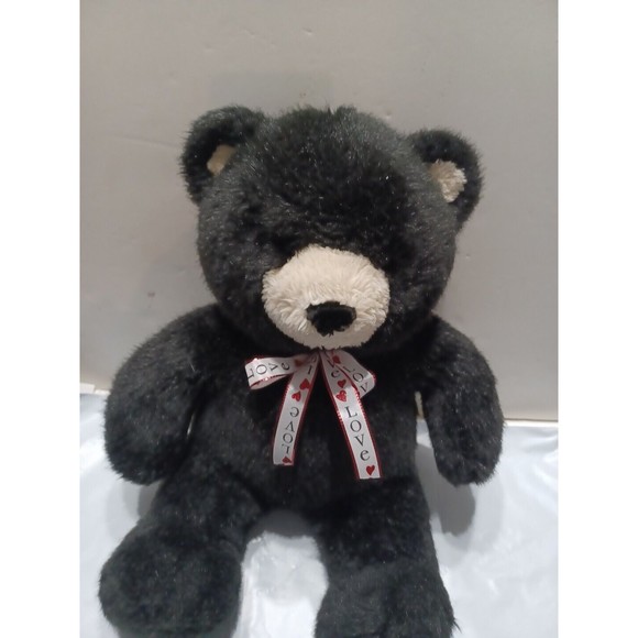 Vintage Build a Bear Black Teddy Bear Valentine's day gift Plush Stuffed 16" - Picture 6 of 10